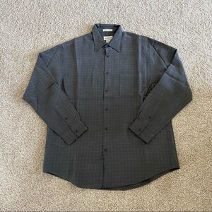 Alfani Dark Gray Button Up Top